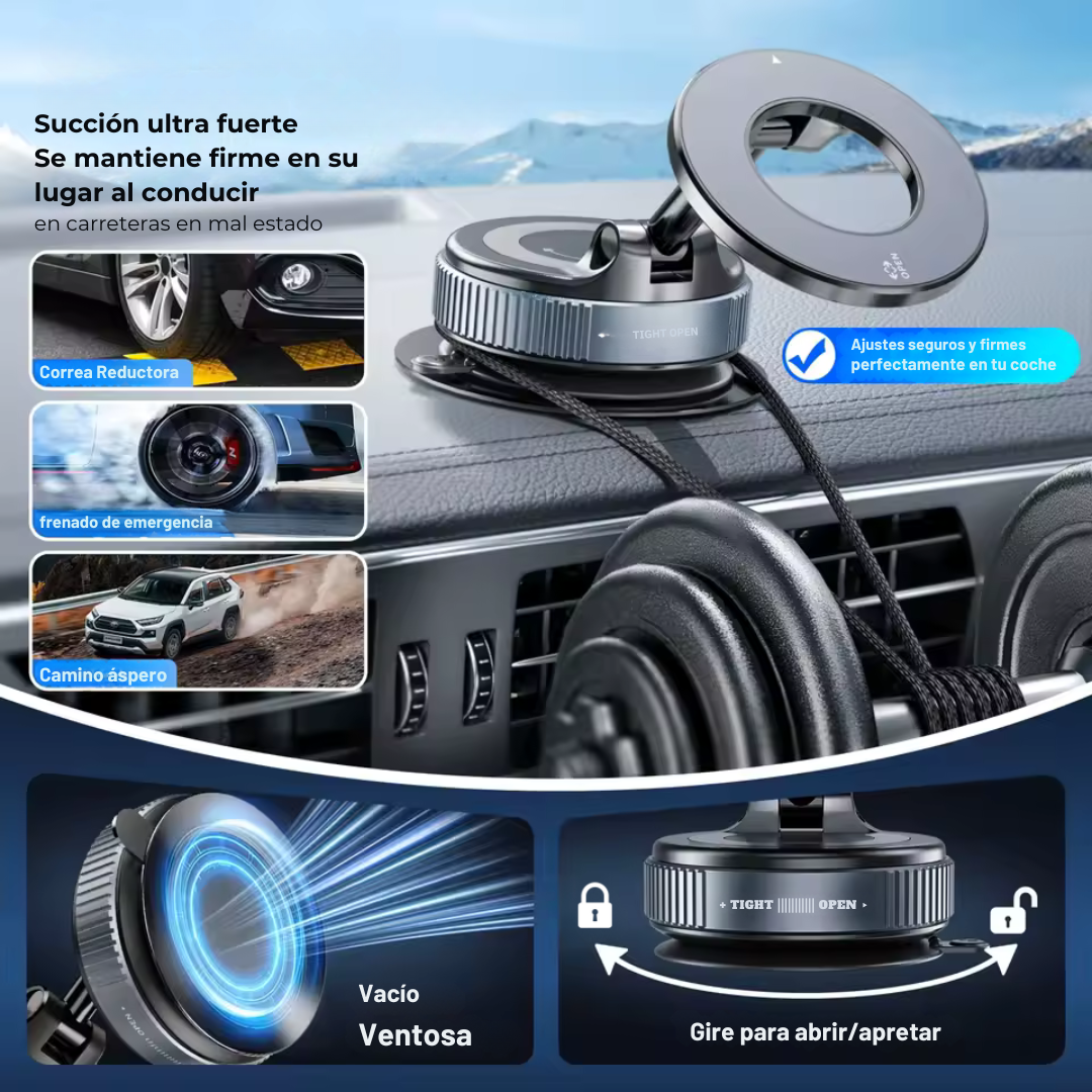 Soporte magnético para teléfono, rotación 360 ° Soporte de adsorción magnética Soporte universal de navegación