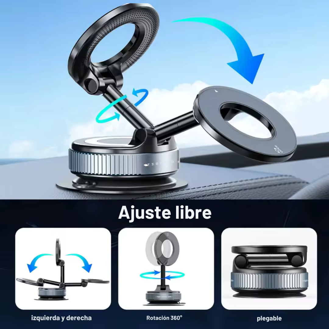 Soporte magnético para teléfono, rotación 360 ° Soporte de adsorción magnética Soporte universal de navegación